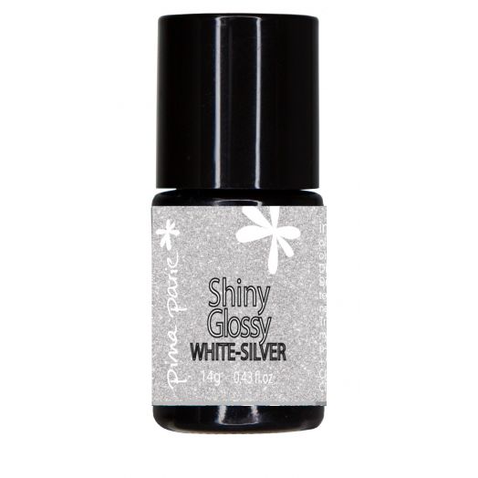 Shiny Glossy White- Silver