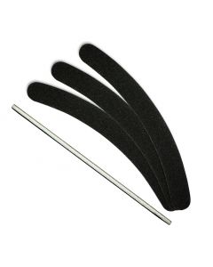 Bananenfeile Schwarz - 100/100 (weißer Kern)