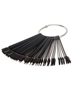 Tip-Ring (schwarz) mit 50 Kunststoff-Tips, Form: gerade